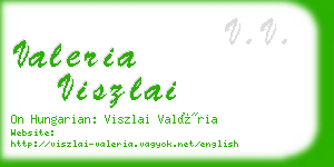 valeria viszlai business card